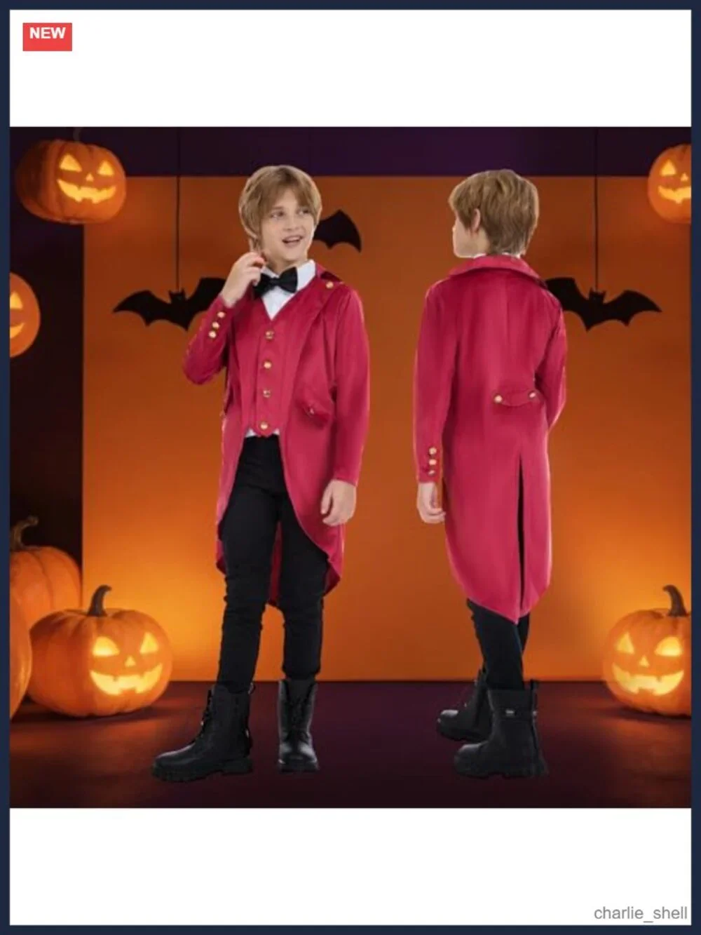 Boys Steampunk Tailcoat Halloween Costume Victorian Jacket